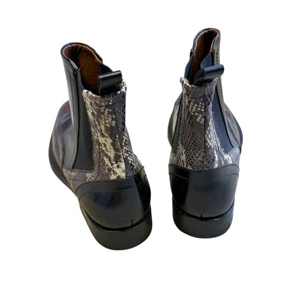 By Malene Birger Burgundy Snakeskin Wingtip Chelsea Boots EU 36 - Picture 9 of 15